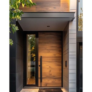 Porte pivotante d'entrée principale en bois massif, moderne et luxueuse, en cèdre, acajou, chevron, <span class=keywords><strong>sapin</strong></span>, teck, bois uni - Product Image 3