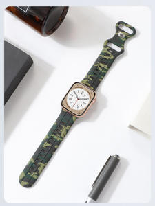 Bracelet de montre en caoutchouc de silicone camouflage pour <span class=keywords><strong>Apple</strong></span> <span class=keywords><strong>Watch</strong></span> Series10 9 8 <span class=keywords><strong>7</strong></span> Ultra SE Boucle papillon Bracelet de sport Bracelet Bracelet - Product Image 5