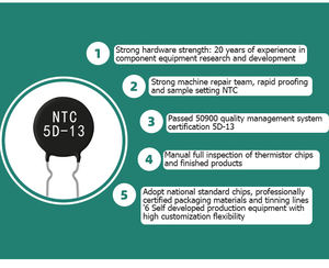 Thermistance en verre de type diode à enroulement moteur de chauffe-eau transducteur 110v <span class=keywords><strong>NTC</strong></span> <span class=keywords><strong>47D</strong></span>-<span class=keywords><strong>13</strong></span> MF72 personnalisé - Product Image 5