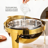 Offre Spéciale – Ensemble de Réchauds de Buffet Dorés à Couvercle Roulant pour Restaurants et Hôtels – Équipement de Présentation et de Maintien au Chaud des Aliments pour Traiteur