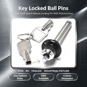 Goupille de sécurité à dégagement rapide en acier inoxydable 6mm 8mm 10mm pour <span class=keywords><strong>porte</strong></span>-vélos et <span class=keywords><strong>porte</strong></span>-bagages de toit - Product Image 1