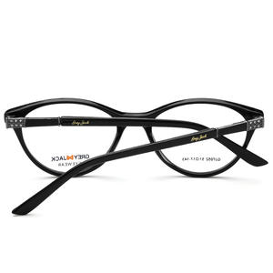 Montures de lunettes œil de chat grises 51-17-143, monture complète anti-UV pour femmes, visage ovale, adulte - Product Image 5