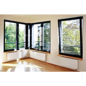 High-End innovative Aluminium Fenster Balkon kippen und drehen Fenster gehärtetes Glas Fenster für Haus