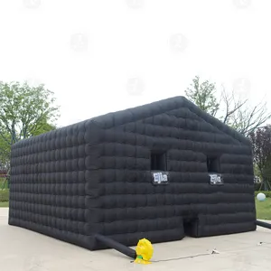 20ft Giant Custom Portable Black Inflatable Nightclub Cube Party Bar Tent Night Club For Disco Wedding Event