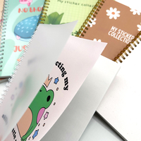 Carnet d'autocollants personnalisé pour journalisation, papier épais format A5, finition mate, réutilisable avec pages de séparation pour la décoration quotidienne