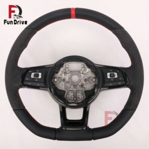 <span class=keywords><strong>Volante</strong></span> de Cuero para Interior de Volkswagen <span class=keywords><strong>Golf</strong></span> 4 <span class=keywords><strong>5</strong></span> 6 6R 7 7.<span class=keywords><strong>5</strong></span> 8 MK4 <span class=keywords><strong>5</strong></span> 6 7 7.<span class=keywords><strong>5</strong></span> 8 7 R GTI GTD GTE Variant R-Line - Product Image 3