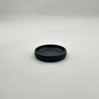 Conception personnalisée en forme de gourde Ensemble d'accessoires de salle de bain en résine noire mate Distributeur de savon Porte-brosse à dents