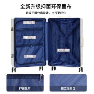 <b>Large</b> Capacity 20 Inch Stripe Trolley Suitcase With Lock For Men Leisure Travel Spinner Wheels Summer 2023 - Product Image 5