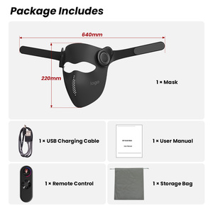 New Arrival 3D Silicone LED Facial Mask Photon Therapy Red/hồng ngoại ánh sáng 6 màu sắc cầm tay Home sử dụng chăm sóc da trị mụn - Product Image 4