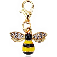 Llavero para bolsos con cierre de mosquetón y colgante de abeja, accesorio de cadena bonita para llaves, mochilas y bolsos