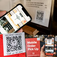 Étiquette de commande de menu alimentaire NFC avec code QR imperméable personnalisée pour les restaurants