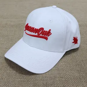 カスタム女性男性スポーツキャップファッション刺Embroideryロゴ6パネルホワイトコットン野球帽