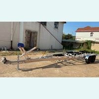 Remorque de bateau HOIRO robuste de 9,2 m (30 pi) avec essieux tandem en aluminium argenté, plateformes en bois, frein hydraulique, capacité de charge de 3800 kg, en promotion
