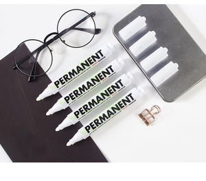 <span class=keywords><strong>Stylo</strong></span> marqueur Permanent imperméable de couleur blanche, <span class=keywords><strong>stylo</strong></span> marqueur <span class=keywords><strong>indélébile</strong></span>, <span class=keywords><strong>stylo</strong></span> tableau <span class=keywords><strong>blanc</strong></span>, encre effaçable à sec, plastique PP permanent Dunpai - Product Image 5