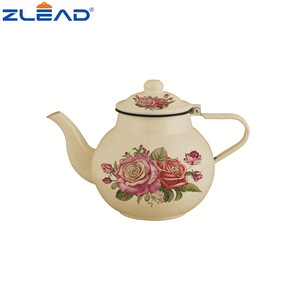 TK515 0.7L <strong>Small</strong> Size Fat Teapot Wholesale Enamel Teapot Enamel <strong>Kettle</strong> - Product Image 5