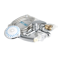 Robinet thermostatique moderne à levier unique en laiton Robinet combiné bain-douche poli avec noyau de valve en céramique