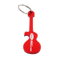Benutzer definierte Logo Gravur Aluminium Gitarre Schlüssel ringe Bierdeckel Mini Opener Schlüssel bund