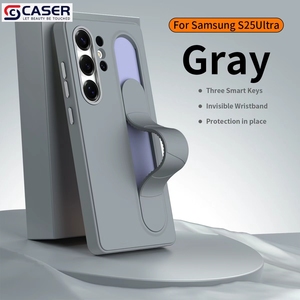 Creative Intelligent Control Wrist Strap Solid Color <strong>Silicone</strong> Soft All-Inclusive Drop <strong>Phonecase</strong> for Samsung S26ultra S25 - Product Image 4