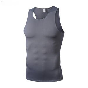 Camiseta de Compresión sin Mangas para Hombre, Personalizada OEM, Color Sólido, Capa Base Deportiva para Correr, Baloncesto, Transpirable, para Entrenamiento de Verano - Product Image 1