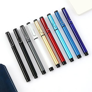 Advertising Metal Promotional <b>Pen</b> Holder Business Sign 0.5mm Black Ink Carbon Water Neutral Wholesale Custom - Product Image 2