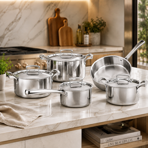 Ustensiles de cuisine authentiques bon marché 9 pièces ensemble de casseroles en acier inoxydable pour cadeaux commerciaux ménagers - Product Image 1