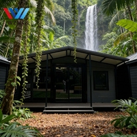 Maison modulaire préfabriquée de luxe miniature, pliable, portable, extensible, de 20 pieds, avec 1 à 4 chambres, pour usage de bureau ou villa