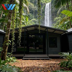 Maison modulaire préfabriquée de luxe miniature, pliable, portable, extensible, de 20 pieds, avec 1 à 4 chambres, pour usage de bureau ou <span class=keywords><strong>villa</strong></span> - Product Image 1