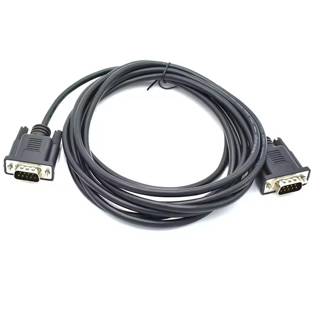 1.5m/3m/5m/10m DB9 RS232 Serial Cable Male to Male Null Modem Cord Cross TX/RX line for Data Communication