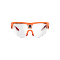 Lunettes de sport intelligentes avec traducteur portable IA, enregistrement vidéo et audio en temps réel avec crochets d'oreille en silicone antidérapants