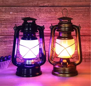 Açık dişli bronz kamp lamba yağ fenerler el feneri çalışma ışığı fener kamp yürüyüş için
