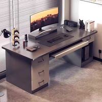 Bureau d'ordinateur avec tiroirs, table d'étude moderne, ensemble bureau et chaise de bureau