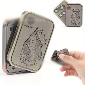 Jouet anti-stress magnétique en forme de crâne de poker en métal, curseur à pousser, jouet anti-stress, curseur rotatif, jouets magnétiques - Product Image 4