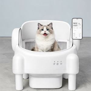 Bac à litière intelligent et automatique pour chats 75L, conception ouverte, désodorisant, capteurs de sécurité multicouches, auto-nettoyant, grande capacité de récupération des déchets - Product Image 1