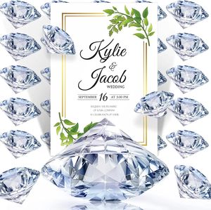 Supports de cartes en acrylique <span class=keywords><strong>transparent</strong></span> rose argenté doré Supports de cartes en <span class=keywords><strong>diamant</strong></span> acrylique Porte-cartes de table pour fournitures de fête - Product Image 1