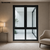 Jendela Casement Aluminium Berperingkat U Faktor SHGC Berlabel, Jendela Casement Aluminium Modern untuk Penggunaan Hunian dan Komersial
