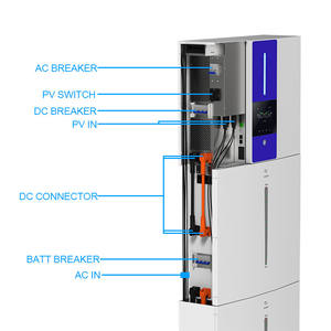 Stockage d'énergie à usage domestique empilé Lifepo4 10KWH 20KWH stockage d'énergie par batterie solaire avec onduleur et batterie tout-en-un système - Product Image 3