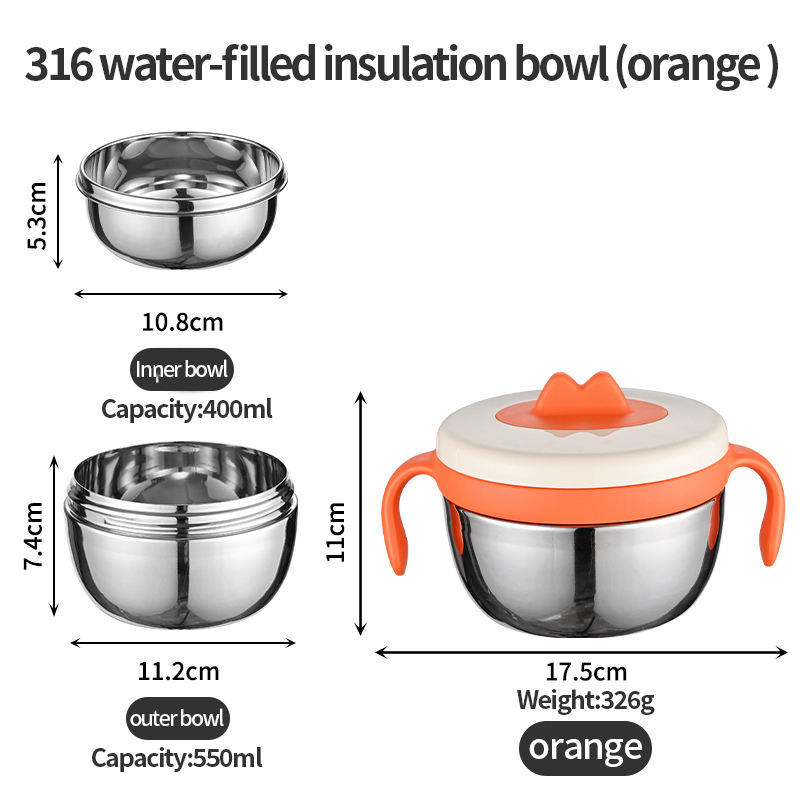 316 water-filled insulation bowl (orange)