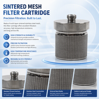 TOPEP Filtre fritté en acier inoxydable 1um à haute température de vente chaude personnalisé 50*50 pour la filtration de liquide