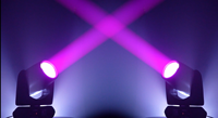 Projecteur de scène mobile Mini Beam 200W avec 48 anneaux LED 0,3W 12V pour mariage, KTV, DJ