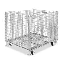 Cage de stockage industrielle pliable pour pneus, thermolaquée, pour système d'entreposage automobile