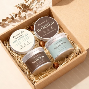 Custom Body Lotion <b>Aluminum</b> Jars Private Label Packaging Screw Cap 250-360ml Capacity Refillable Moisturizer <b>Containers</b> Cream - Product Image 4