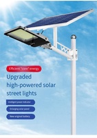 Lampadaire Solaire LED d'Extérieur Haute Puissance 1600W, Télécommande, IP65, Applique Murale avec Détection Humaine, CRI95, 6000K Lumière du Jour, pour Jardin et Route