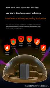 Purificador de aire de interferencia antigrabación D50 con cabezales de transmisor 52/88, bloqueador de grabadora de voz de teléfono para seguridad empresarial - Product Image 5