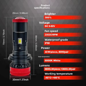 Y6 haute luminosité 80W LED <span class=keywords><strong>phare</strong></span> de voiture modèle universel pour IX35 A3 Golf camion moto intégré feux de croisement 3000k 6500k - Product Image 2