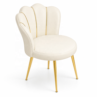 Chaises de maquillage de chambre à coucher, chaises de salon en tissu velours, métal, style nordique, luxe, dorées