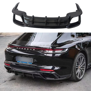 Difusor trasero estilo T de fibra de carbono para <span class=keywords><strong>Porsche</strong></span> Panamera 971 Kit de carrocería alerón de parachoques trasero de carbono 2018 + 21 - Product Image 2