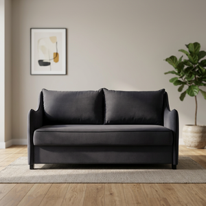 Juego de Sofás de Oficina en Tela Color Carbón con Reposabrazos Curvos, Diseño Moderno para Uso Comercial en Hoteles, Apartamentos y Dormitorios - Product Image 3