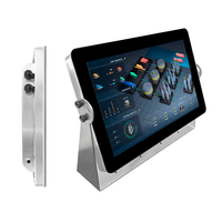 15.6 21.5 pouces acier inoxydable ip65 écran tactile résistif capacitif tout en un pc panneau industriel mural tablette pc