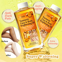 Huile Super Blanchissante au Curcuma Luxfume Private Label 500ml, Anti-Taches Brunes, Anti-Âge, Huile Essentielle Naturelle pour le Visage et le Corps