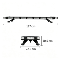 108W 4-Seitige LED-Warnleuchte mit 20 Stroboskopmodi, Dachmontage, PC-Aluminiumgehäuse, Mehrfarbig, für Ingenieur- und Rettungsdienste